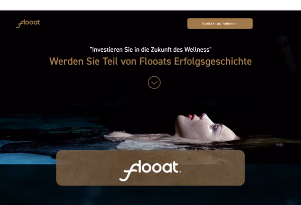 Startbildschirm der Webseite von flooat